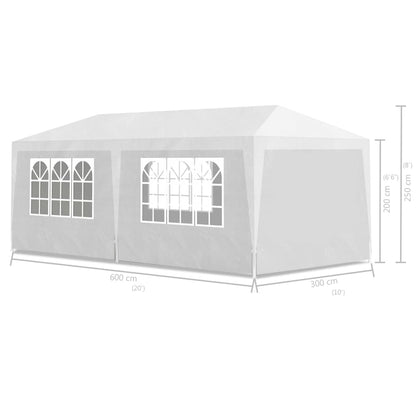 Carpa para fiestas 3x6 m blanca