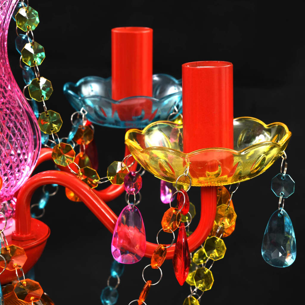 Lustre 5 Ampoules Multicolore