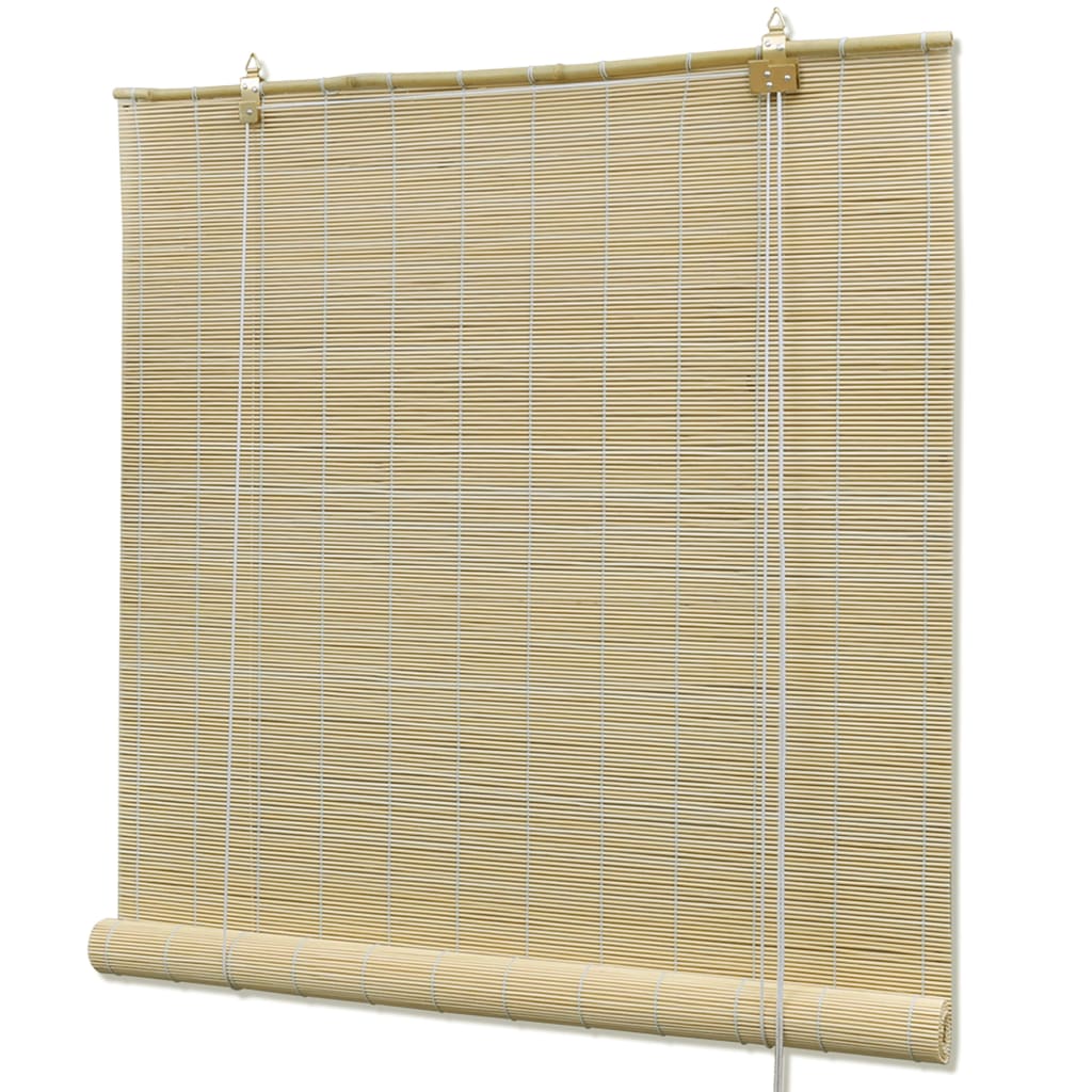 Estor enrollable de bambú natural 120x160 cm