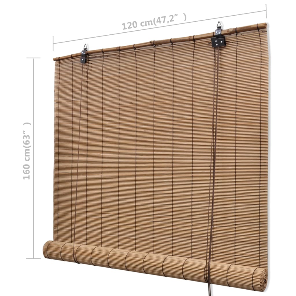 Store enrouleur en bambou marron 120x160 cm