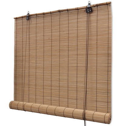 Store enrouleur en bambou marron 140x160 cm