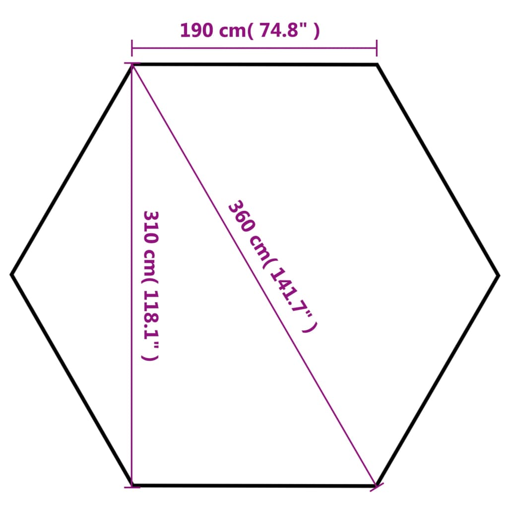 Pop-Up-Partyzelt Hexagonal Faltbar Dunkelblau 3,6x3,1 m