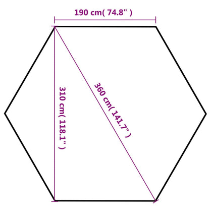 Pop-Up-Partyzelt Hexagonal Faltbar Dunkelblau 3,6x3,1 m