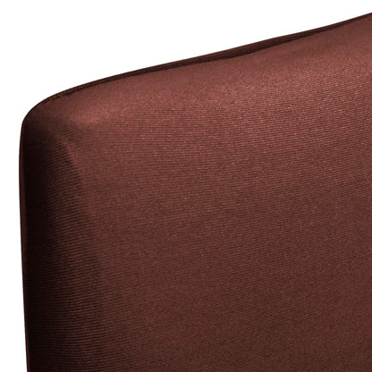 Housses de chaise extensibles droites 6 pièces marron