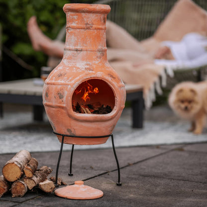 RedFire Jardín/Patio Chimenea Estrella Flor Arcilla Color Paja 86037