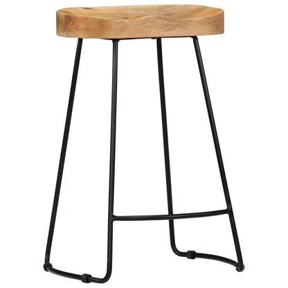 Tabourets de bar Gavin 2 pcs. Bois de manguier massif