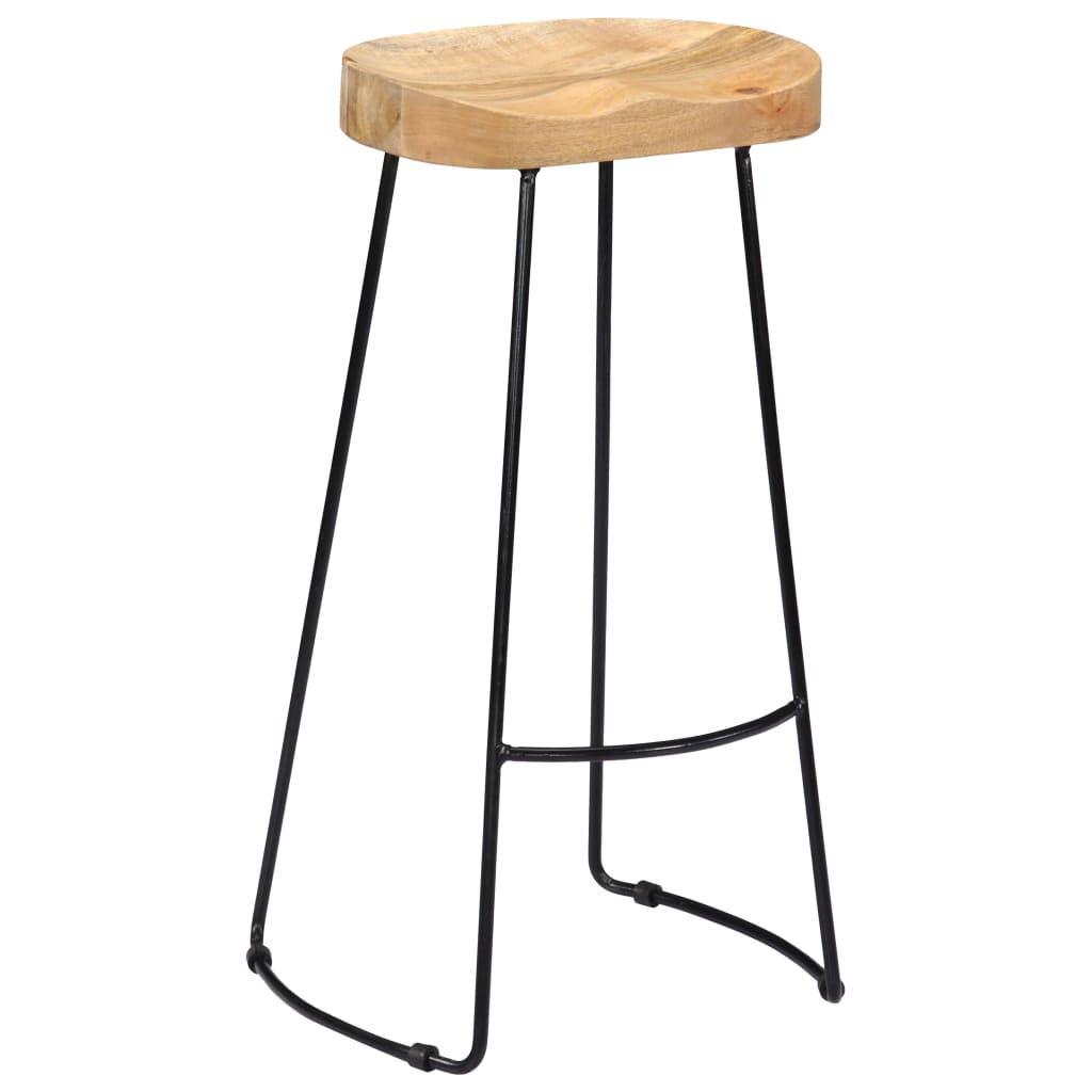 Tabourets de bar Gavin 2 pcs. Bois de manguier massif