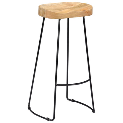 Tabourets de bar Gavin 2 pcs. Bois de manguier massif