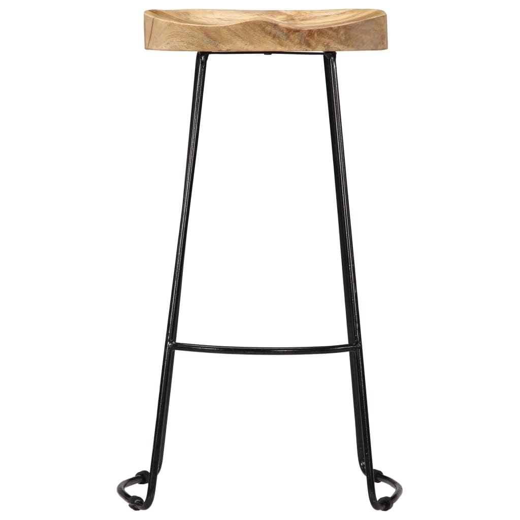 Tabourets de bar Gavin 2 pcs. Bois de manguier massif