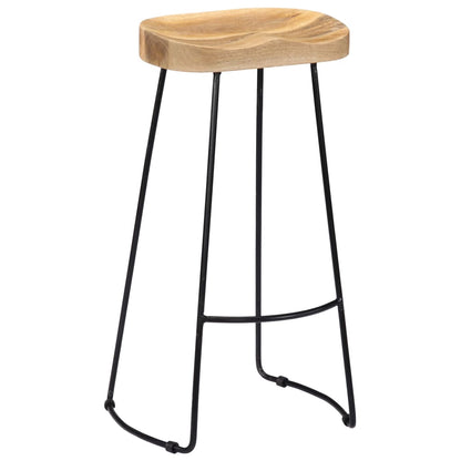 Tabourets de bar Gavin 2 pcs. Bois de manguier massif