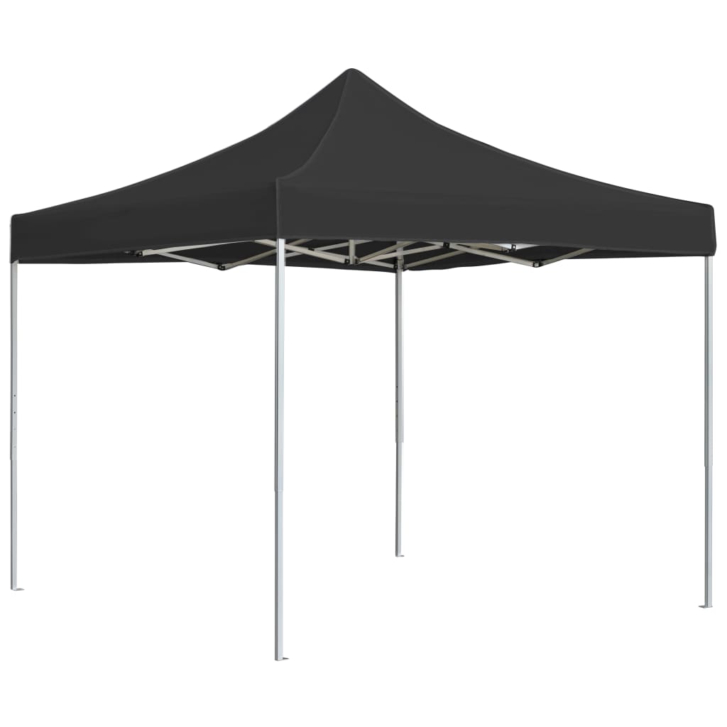 Tente de fête professionnelle pliable aluminium 3x3 m anthracite