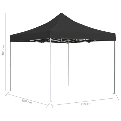 Tente de fête professionnelle pliable aluminium 3x3 m anthracite