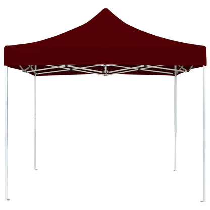 Tente de fête professionnelle pliable en aluminium 3x3 m rouge vin