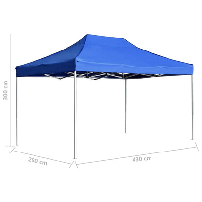 Tente de fête professionnelle pliable aluminium 4,5x3 m bleu