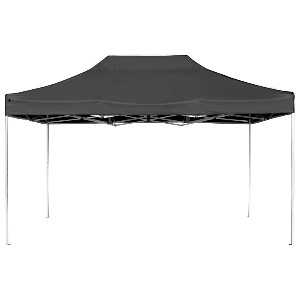 Tente de fête professionnelle pliable aluminium 4,5x3 m anthracite