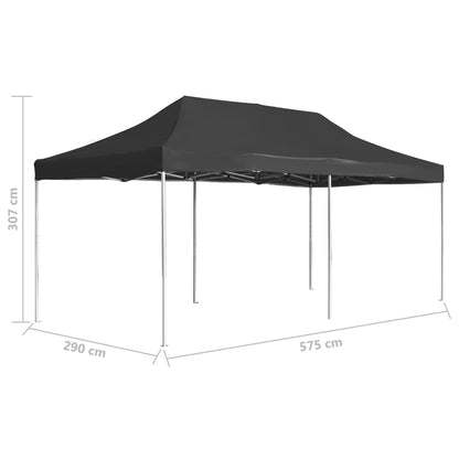 Tente de fête professionnelle pliable aluminium 6x3 m anthracite