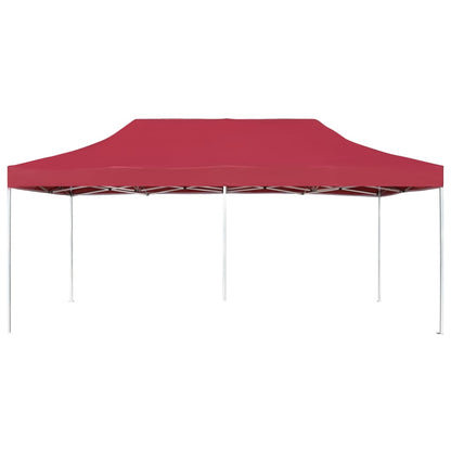 Tente de fête professionnelle pliable en aluminium 6x3 m rouge vin