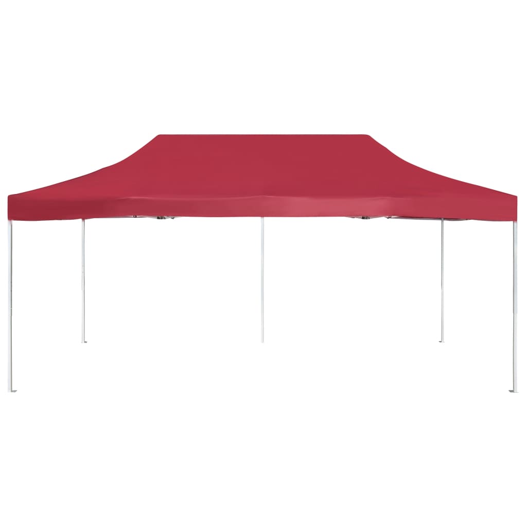 Tente de fête professionnelle pliable en aluminium 6x3 m rouge vin