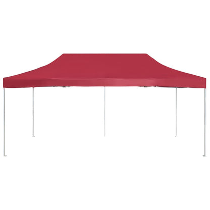 Tente de fête professionnelle pliable en aluminium 6x3 m rouge vin