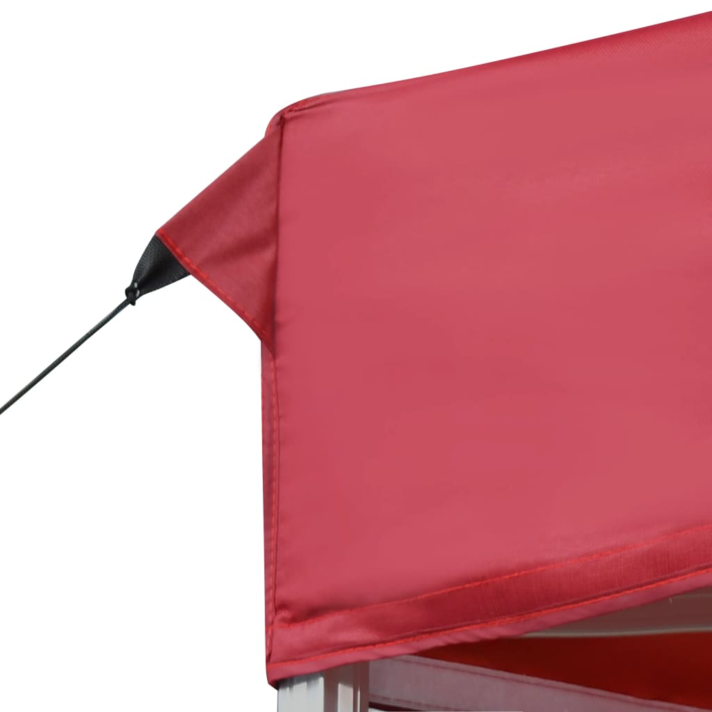 Tente de fête professionnelle pliable en aluminium 6x3 m rouge vin