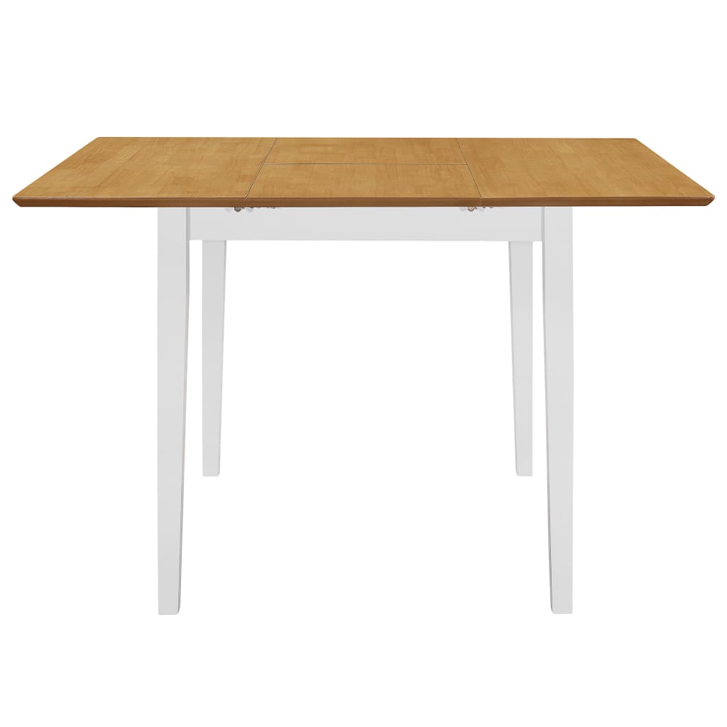 Mesa de comedor extensible MDF blanca (80-120)x80x74 cm