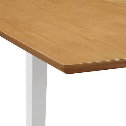 Mesa de comedor extensible MDF blanca (80-120)x80x74 cm