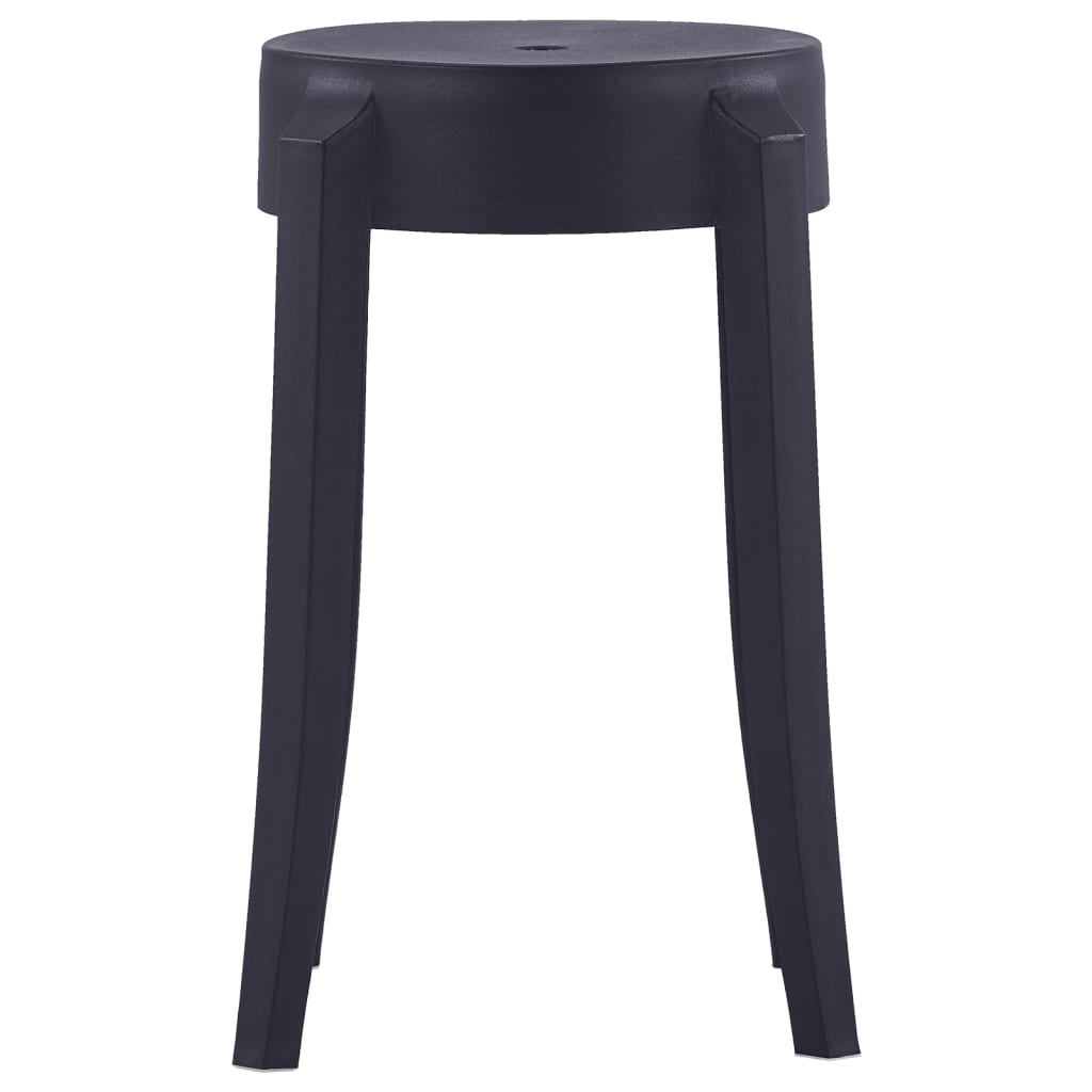 Stapelbare Hocker 4 Stk. Schwarz Kunststoff