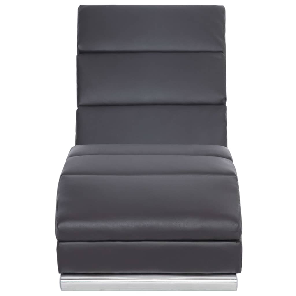 Chaiselongue Grau Kunstleder