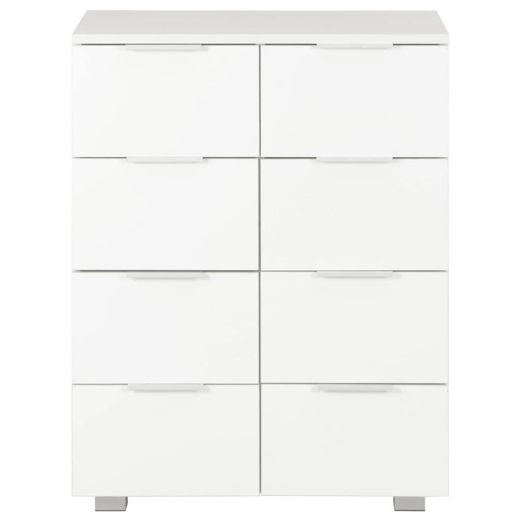 Buffet blanc brillant 60x35x80 cm en bois