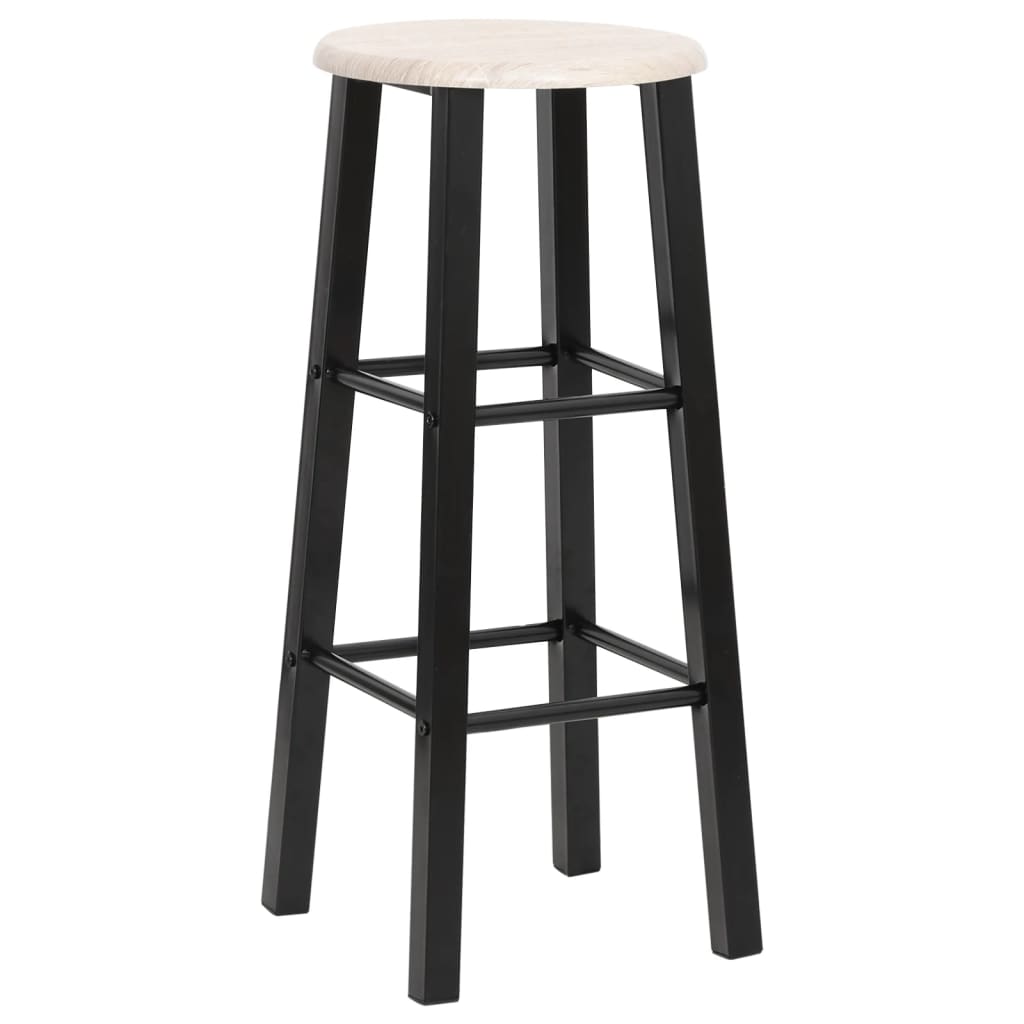 Tabourets de bar 2 pcs. MDF noir