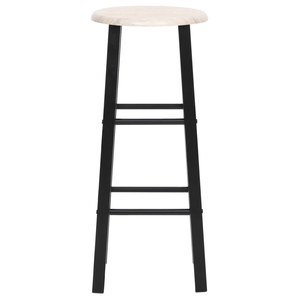 Tabourets de bar 2 pcs. MDF noir