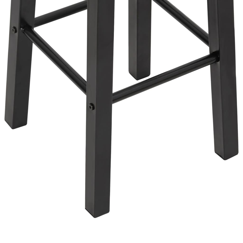 Tabourets de bar 2 pcs. MDF noir