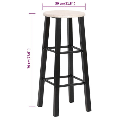 Tabourets de bar 2 pcs. MDF noir