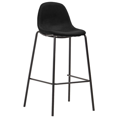 Barhocker 4 Stk. Schwarz Stoff