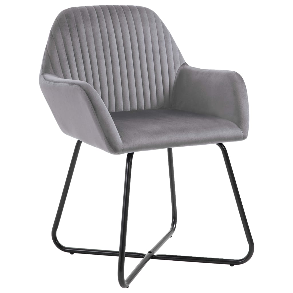 Chaises de salle à manger 4 pcs. Velours gris