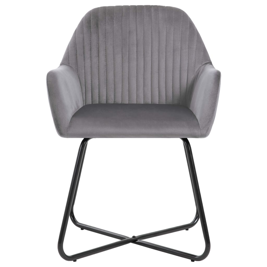 Chaises de salle à manger 4 pcs. Velours gris