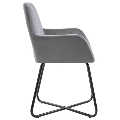 Chaises de salle à manger 4 pcs. Velours gris