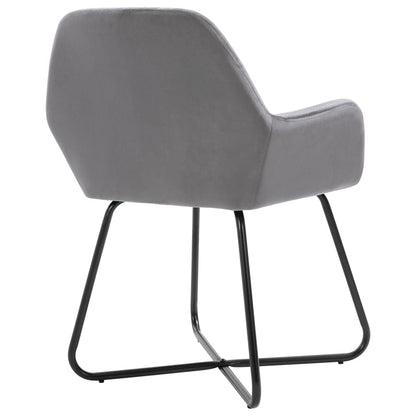 Chaises de salle à manger 4 pcs. Velours gris