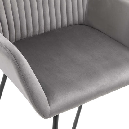 Chaises de salle à manger 4 pcs. Velours gris