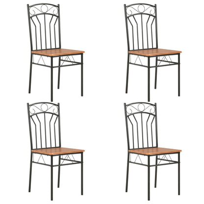 Chaises de salle à manger 4 pcs. MDF marron