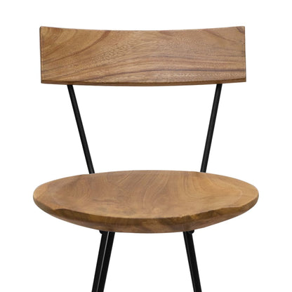 Barhocker 2 Stk. Massivholz Teak