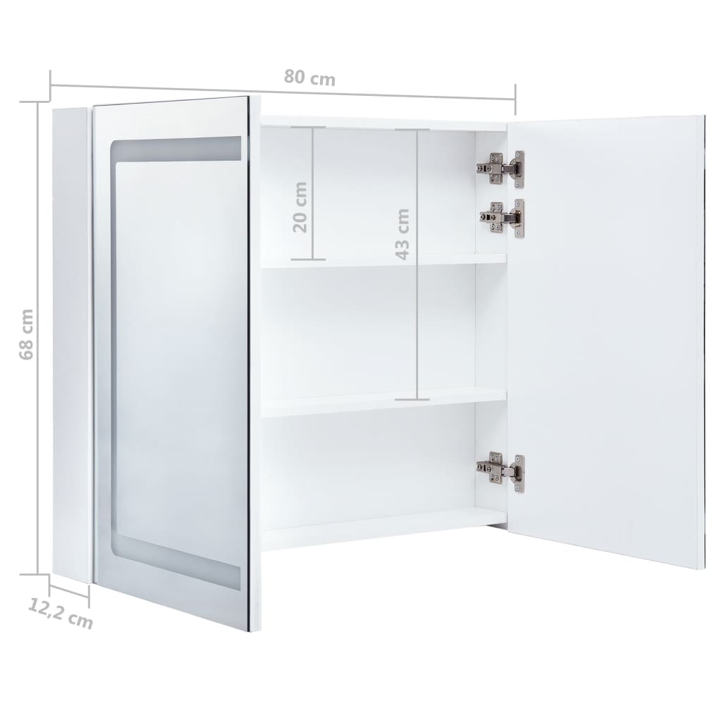 LED-Spiegelschrank 80x12,2x68 cm