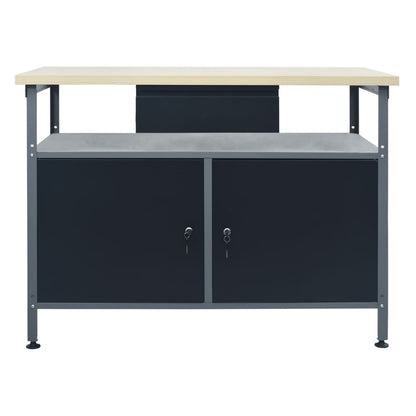 Werkbank Schwarz 120x60x85 cm Stahl