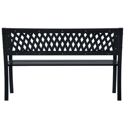 Banc de jardin 125 cm acier noir