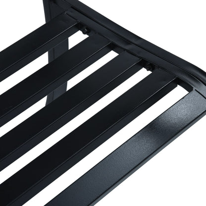 Banc de jardin 125 cm acier noir