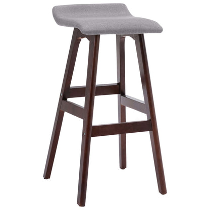 Tabourets de bar 2 pcs. Tissu gris clair