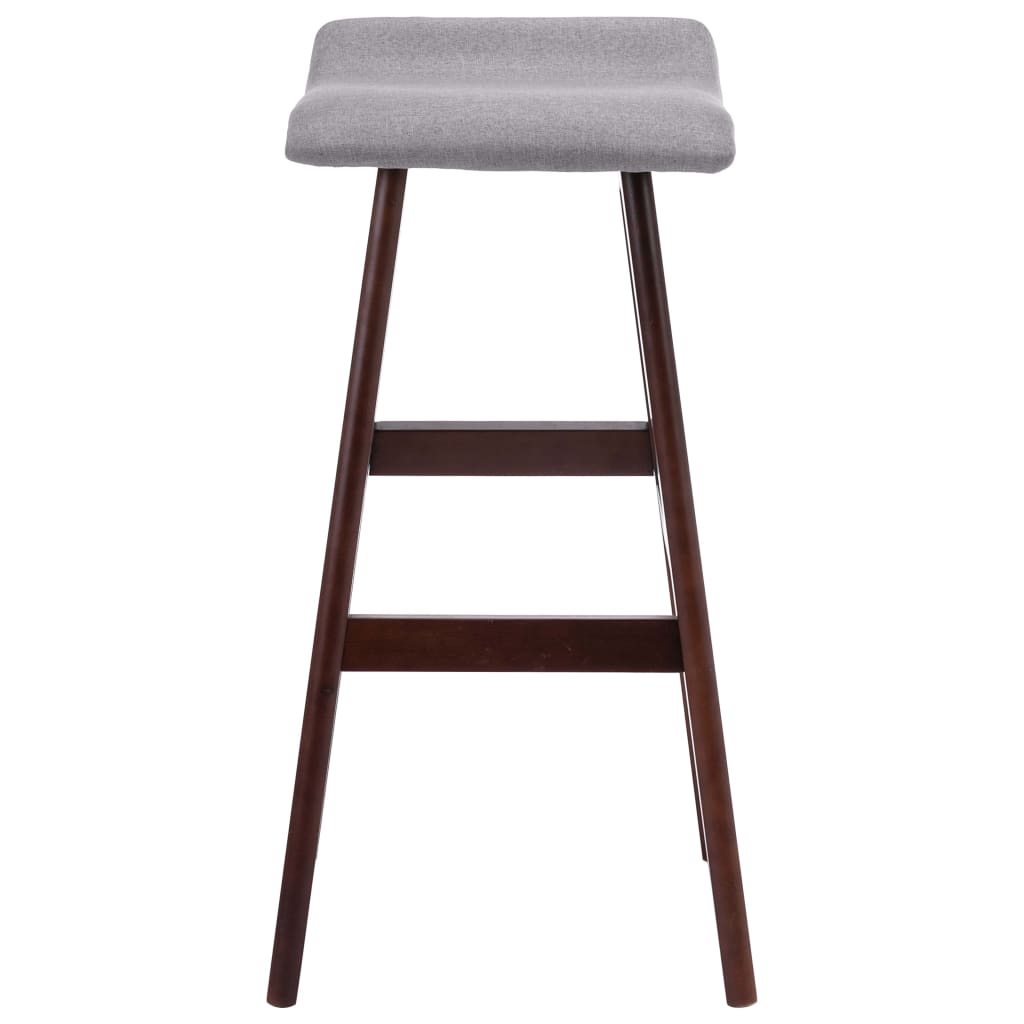 Tabourets de bar 2 pcs. Tissu gris clair