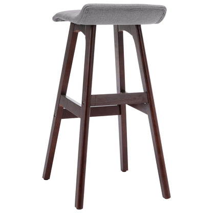 Tabourets de bar 2 pcs. Tissu gris clair