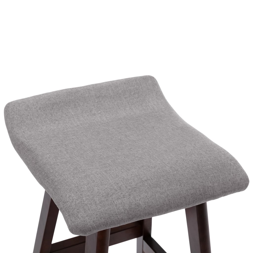 Tabourets de bar 2 pcs. Tissu gris clair