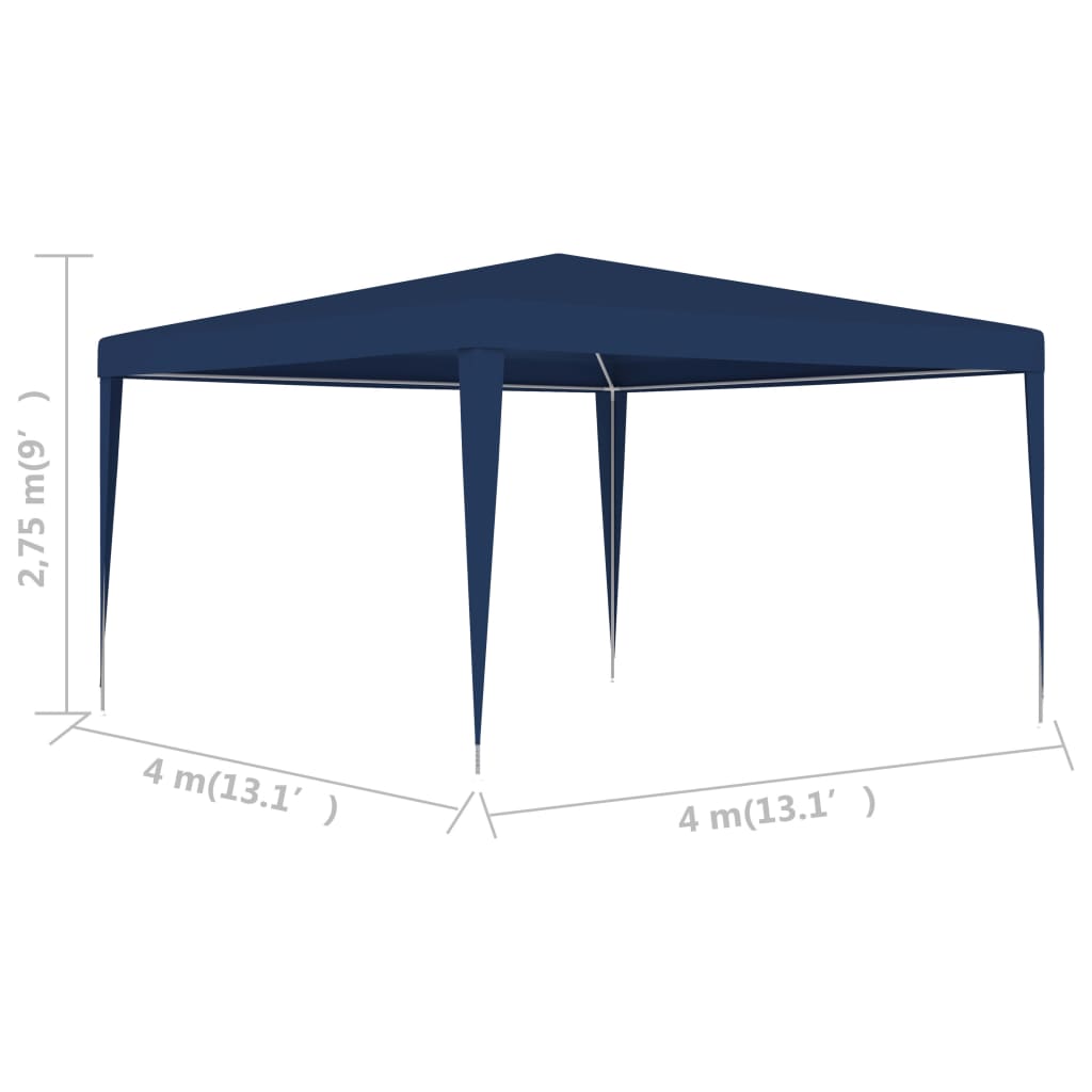 Partyzelt 4x4 m Blau